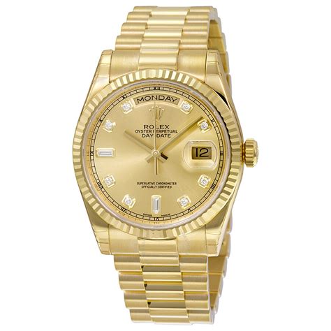 rolex presidential 18k yellow gold day date quartz|Rolex Day-Date 118238.